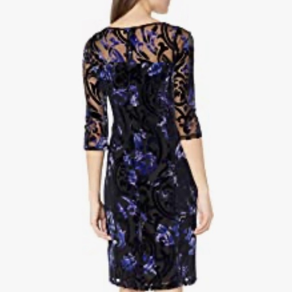 NWT Tahari Enchanting Midnight Floral Sheath Dress - Picture 10 of 17